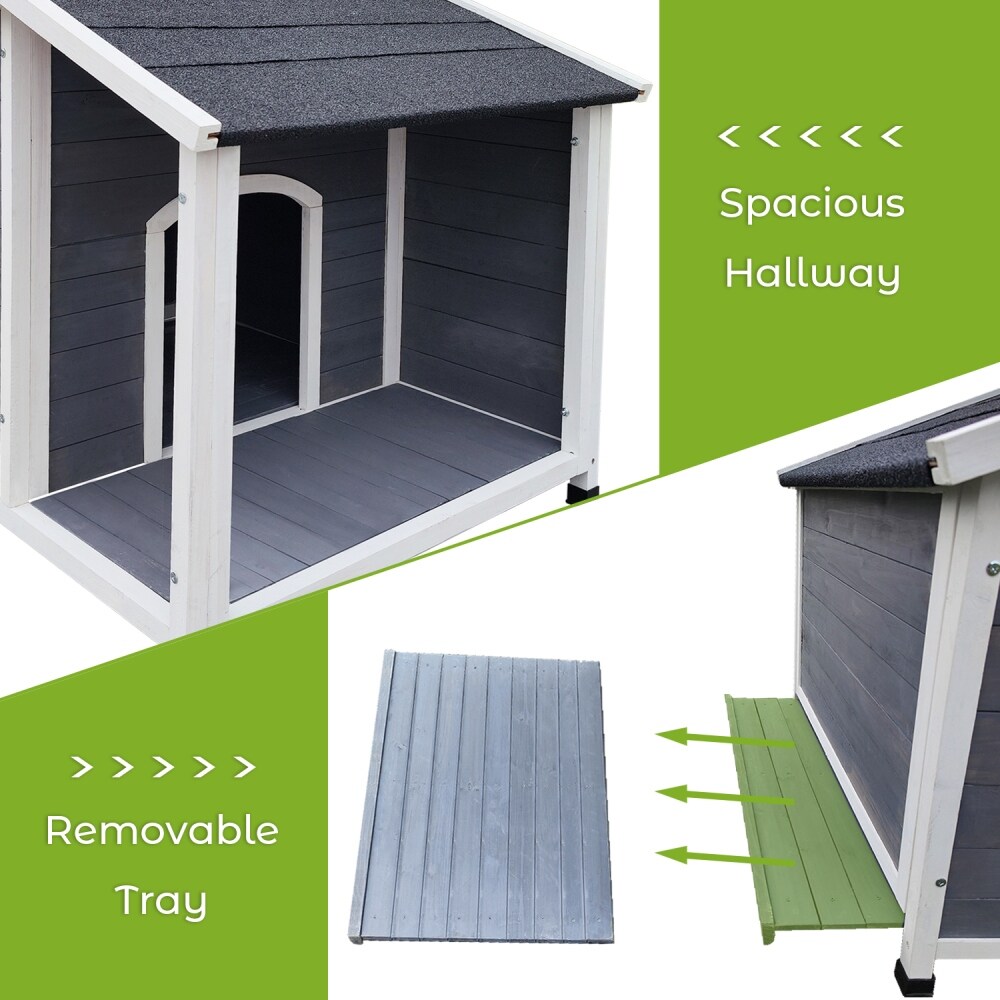 Outdoor Wooden Waterproof Windproof Dog House and Warm Dog Crates