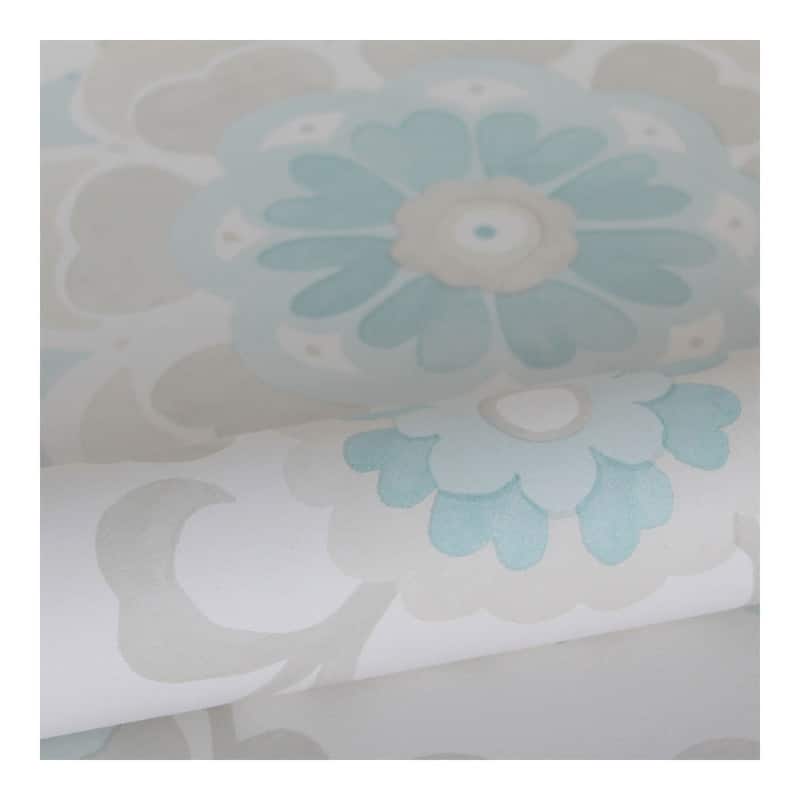 Origin Tracy Seafoam Medallion Wallpaper - 20.5 x 396 x 0.025