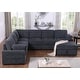 preview thumbnail 19 of 23, Convertible Pull-out Sectional Sofa Loveseat Sleeper with Storage and Pillows