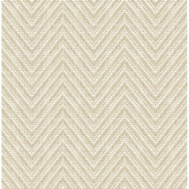 A-Street Prints Glynn Wheat Chevron Wallpaper