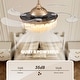 preview thumbnail 5 of 8, 48" Smart Gold Retractable Ceiling Fan with LED Light&Shell Crystal Shade - 48''