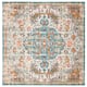 SAFAVIEH Madison Sabire Boho Medallion Distressed Rug - 3' x 3' Square - Grey/Light Blue