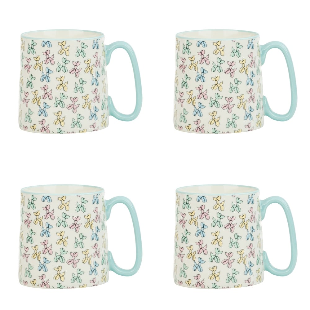 10 Strawberry Street Bella Animal Mugs, Set of 4