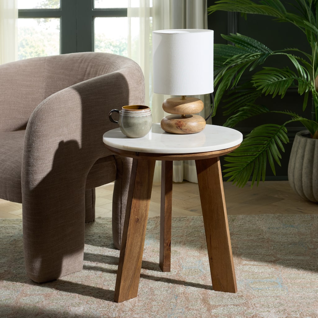 SAFAVIEH Home Sanji Round Accent Table - 18"W x 18"D x 20"H