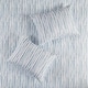 preview thumbnail 9 of 13, N Natori Brush Stroke Blue 4 Piece Oversized Reversible Seersucker Comforter Set