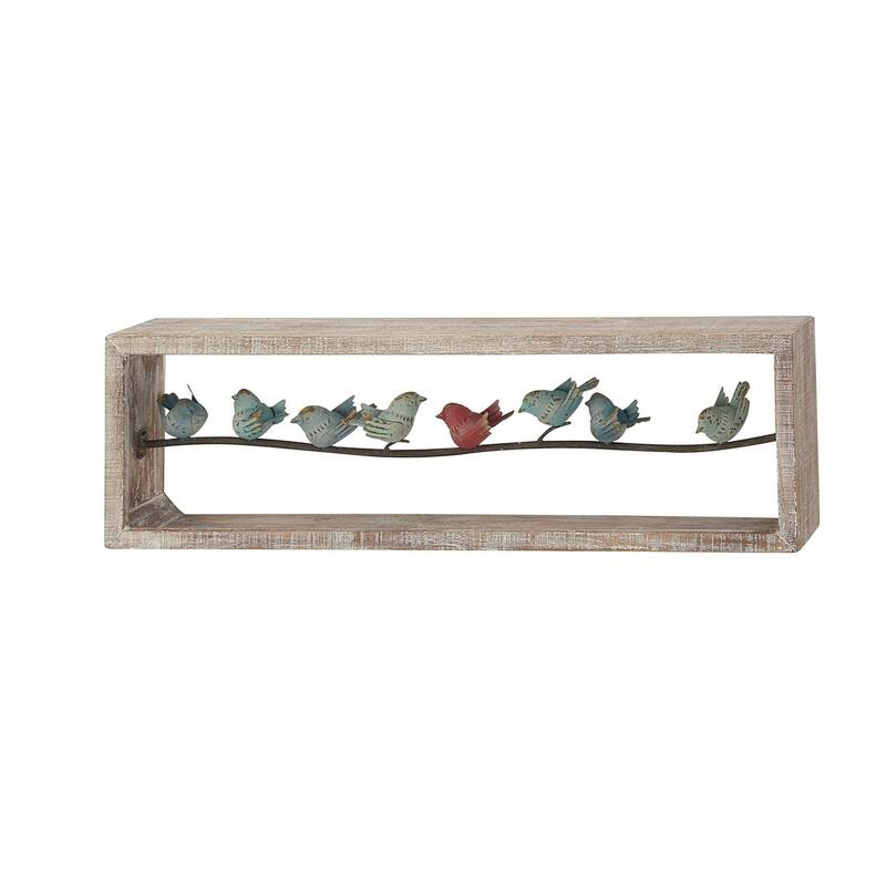White Metal Bird Home Wall Decor