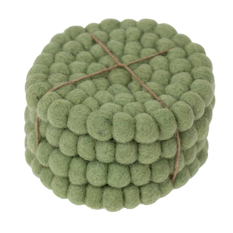 Handcrafted Felt Trivet & Coaster Set, Rose Quartz