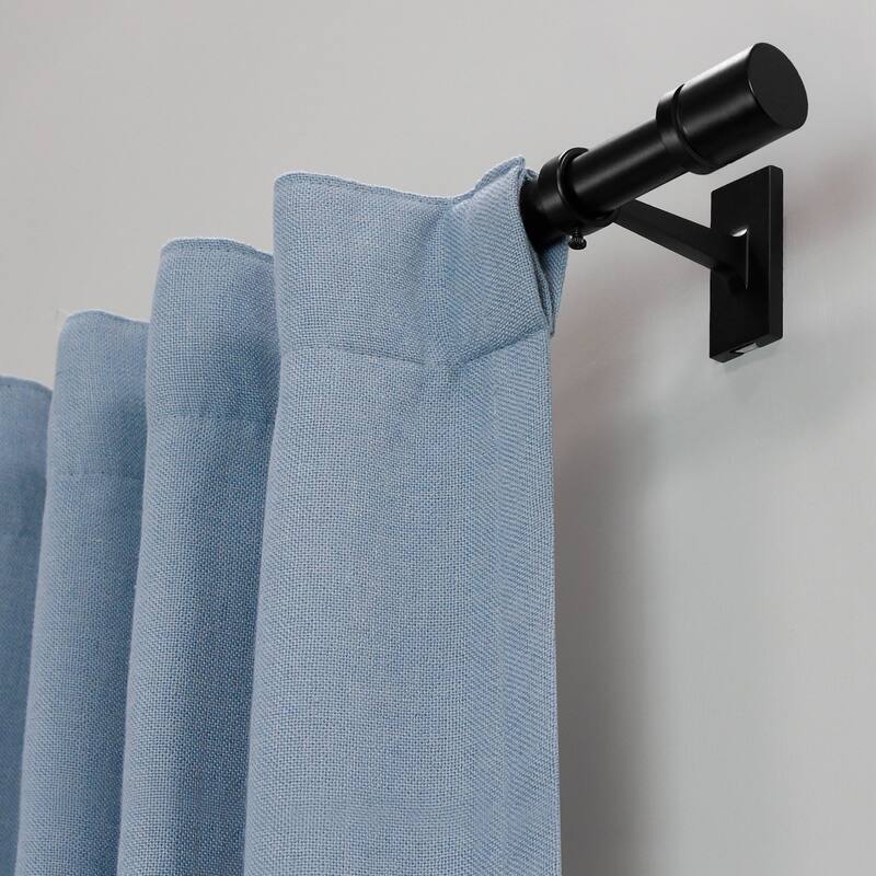 Lumi Home Furnishings Non-Adjustable Single Curtain Rod Brackets 1 in. (2-Piece)