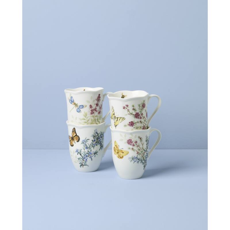 Lenox Butterfly Meadow Herbs Dinnerware Set, Service for 4