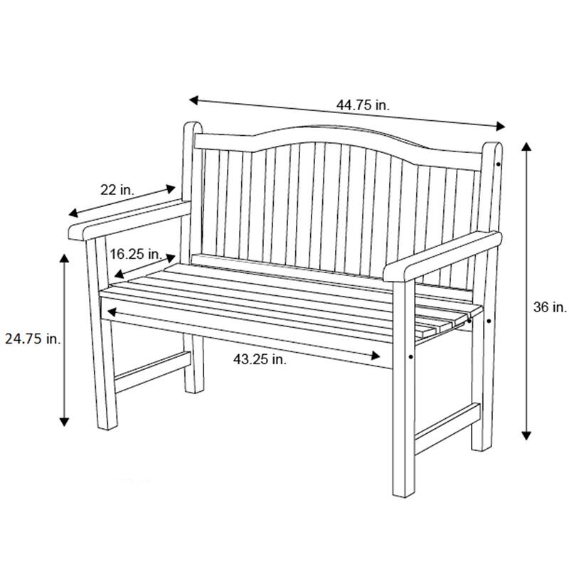 Belfort Hydro-Tex Wood Outdoor Garden Patio Bench