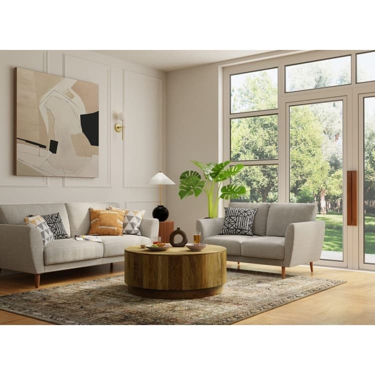 Carolina Chair & Table Tamia 42" Round Wooden Coffee Table - Elm