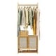 preview thumbnail 12 of 12, Bamboo Garment Rack with Clothes Rail Storage Organiser Freestanding - 21" x 13" x 66"