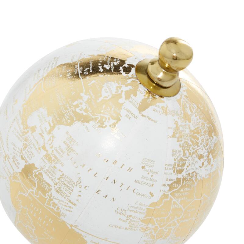 Gold Aluminum Globe with Marble Base