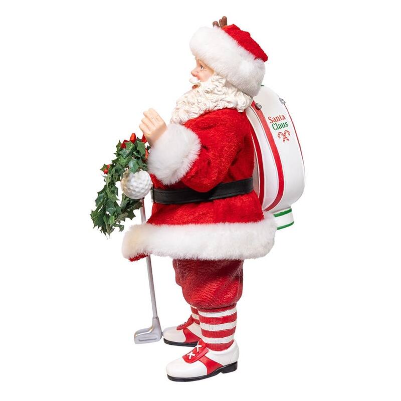 Kurt Adler 10.5-Inch Fabriche Golf Santa
