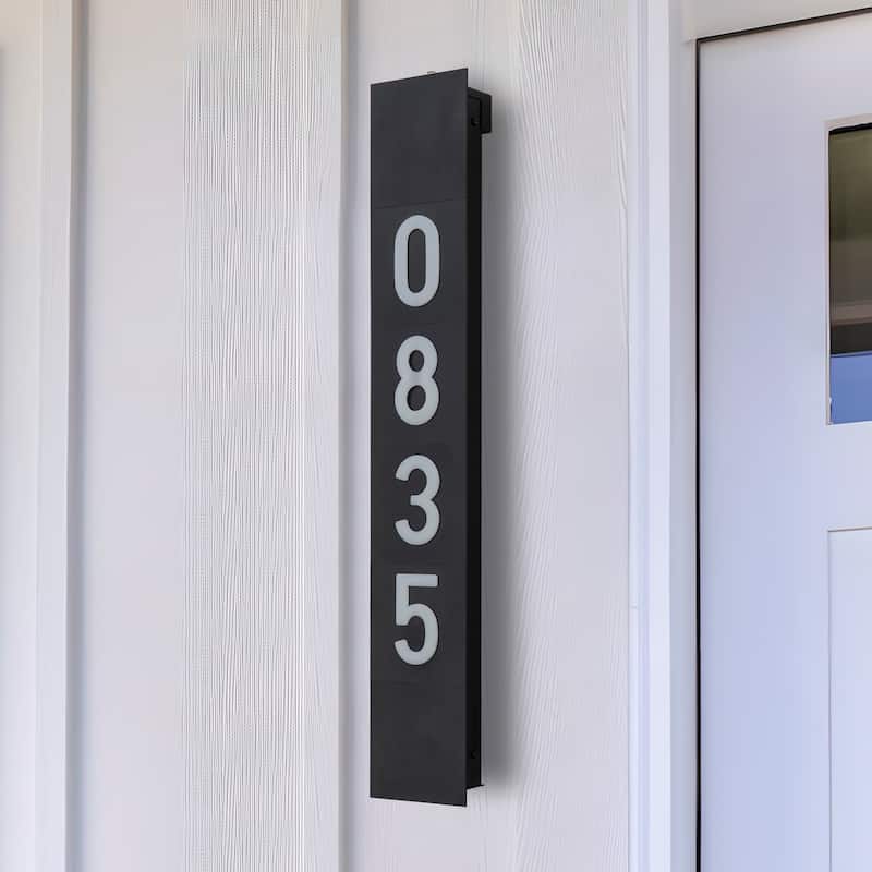 C Cattleya Integrated LED Dusk to Dawn Outdoor Wall Light With Door Number