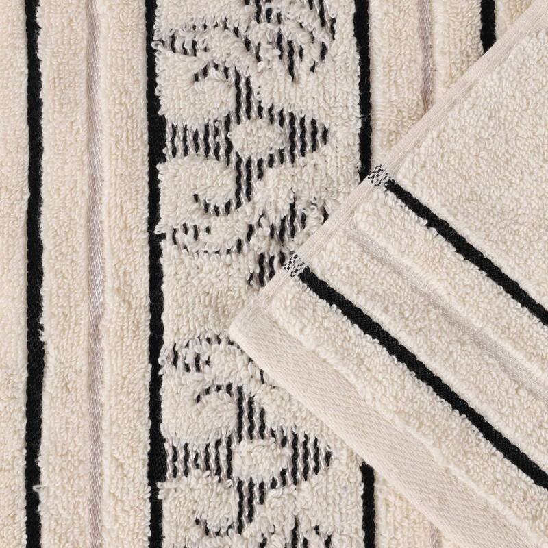 Superior Sadie Zero Twist Cotton Solid and Floral 8 Piece Towel Set