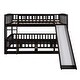 preview thumbnail 32 of 42, Full Over Full Wooden Bunk Bed,Low Bunk Bed with Built-In Ladders and Slides