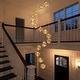 preview thumbnail 4 of 11, 15-Light LED Staircase Chandelier Crystal Ceiling Lights Large Chandeliers for High Ceilings, Entryway Modern Lighting Fixture