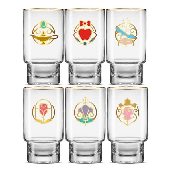 Disney Princess Iconic Tall Drinking Glasses - 16 oz - Set of 6