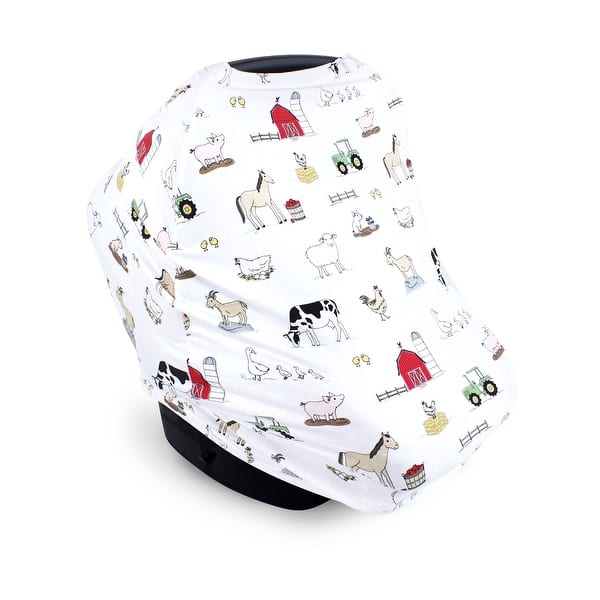slide 1 of 1, Hudson Baby Multi-use Car Seat Canopy, Farm, One Size - Farm Farm