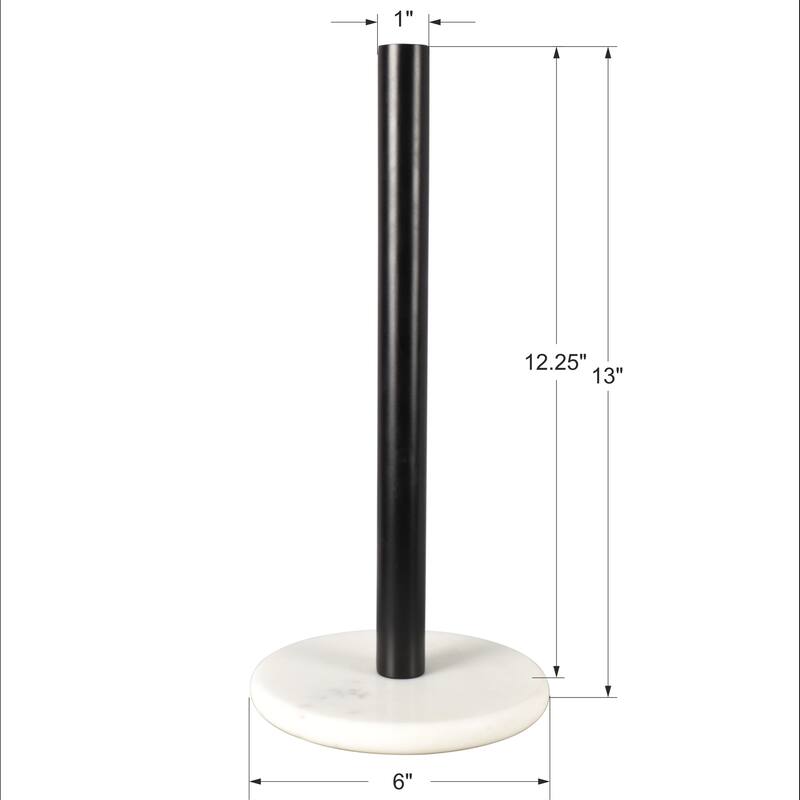 happimess, Avery Metal with Non Slip Weighted Marble Base Paper Towel Holder