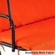 preview thumbnail 12 of 21, MCombo 3-Person Patio Swing Chair, Adjustable Canopy Hanging Swing, Removable Cushions, 4003 Orange