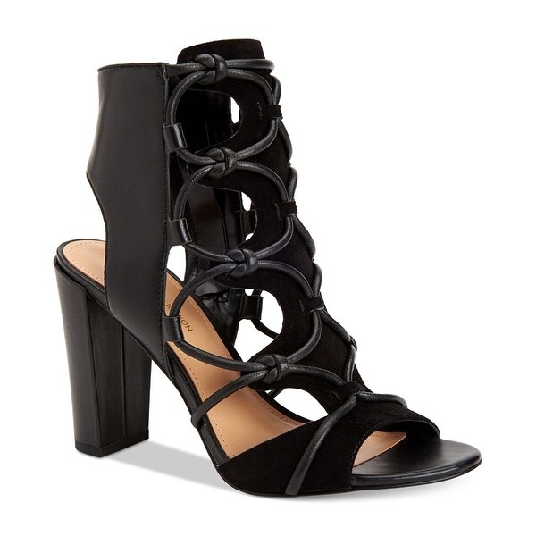 BCBGeneration Womens Fay Leather Open Toe Special Occasion Ankle Strap Sandals