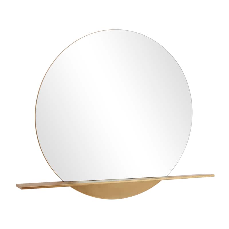 Metal 1 Shelf Wall Mirror - Gold - Roche River Decor