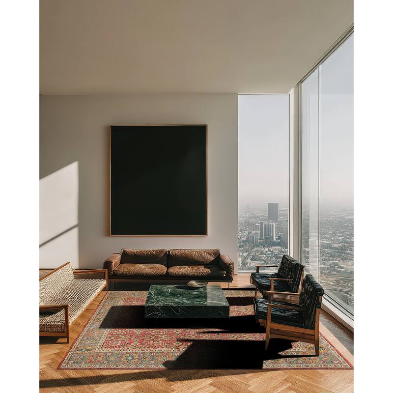 Home Decor Hand-Knotted Wool Rust Classic Oriental Oushak Rug Timeless and Elegant Area Rug for Adding Warmth and Sophisticatio