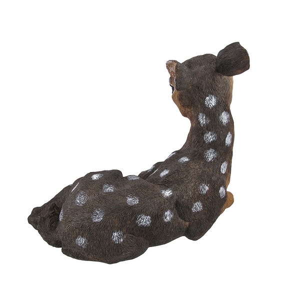 Shop Lying Down Baby Deer Fawn Outdoor Statue 14 In Overstock