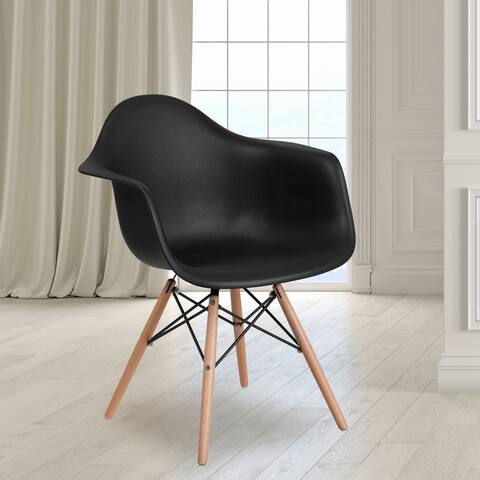 Plastic Mid-century Modern Tapered Arm Chair