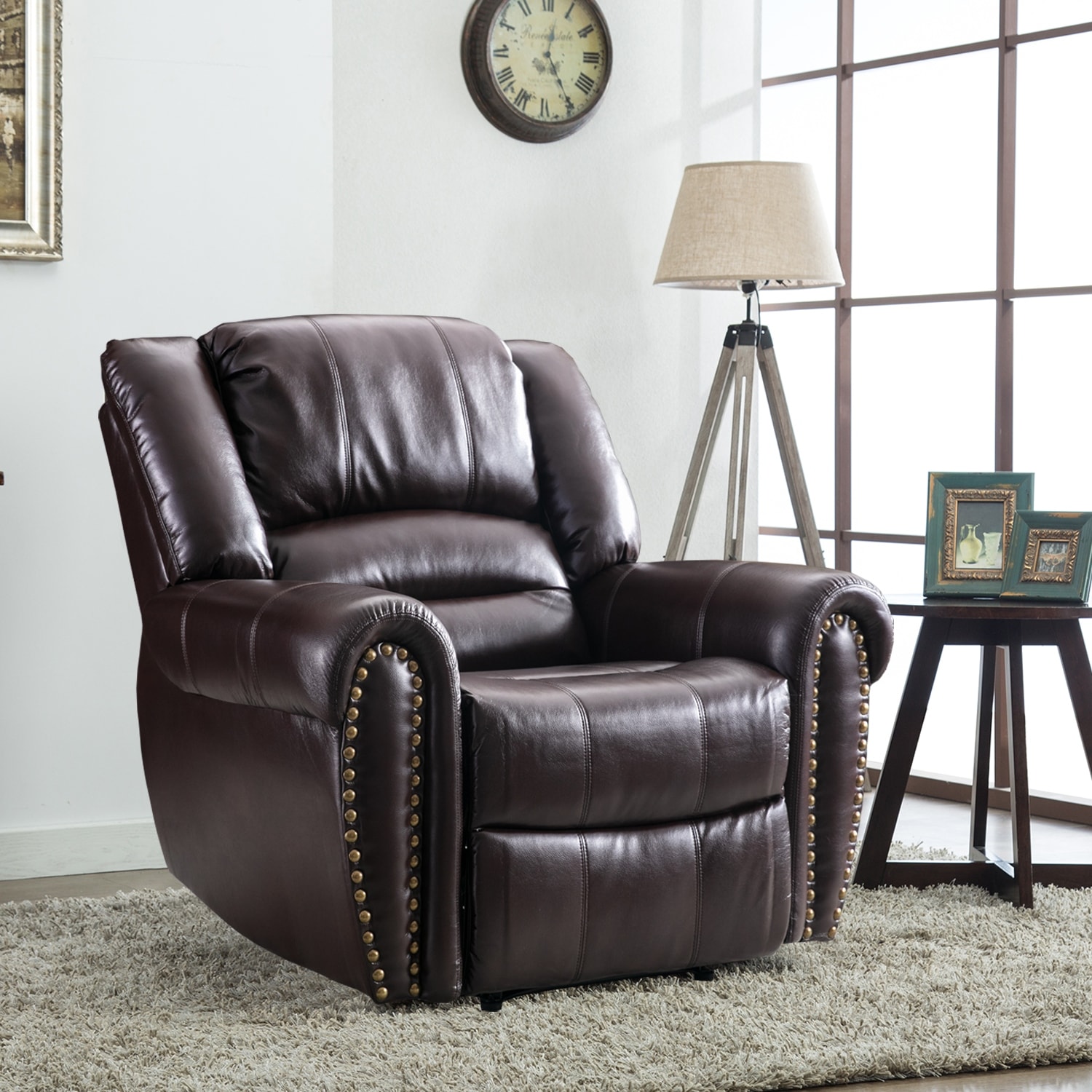 Bipasha genuine leather manual new arrivals recliner
