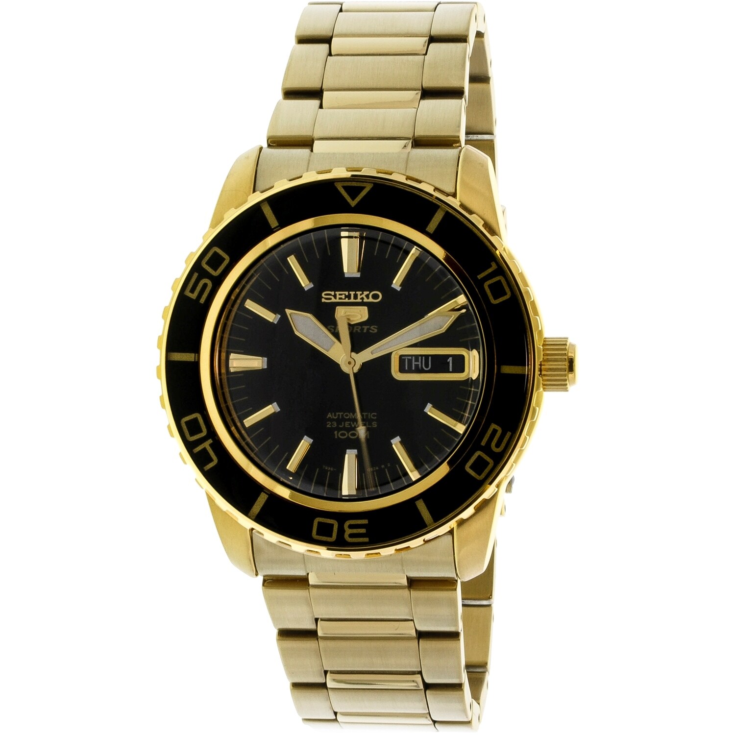 Shop Seiko 5 Automatic Gold Stainless Steel Diving Watch Overstock 19455864
