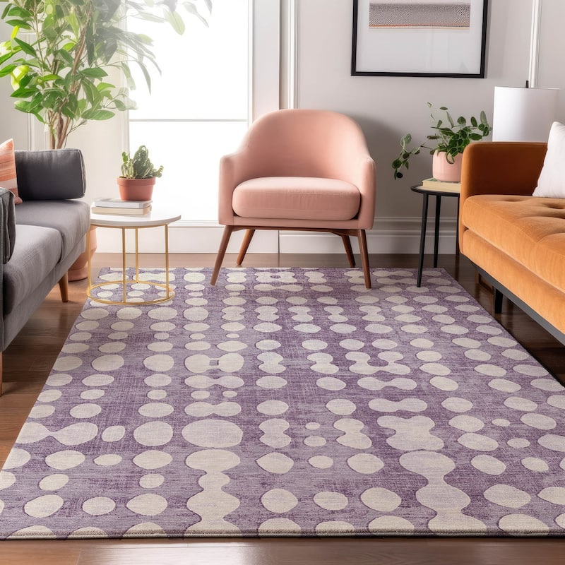 Premium Washable Super Soft Modern Connect Mayfield Rug - Purple - 2'6" x 3'10"
