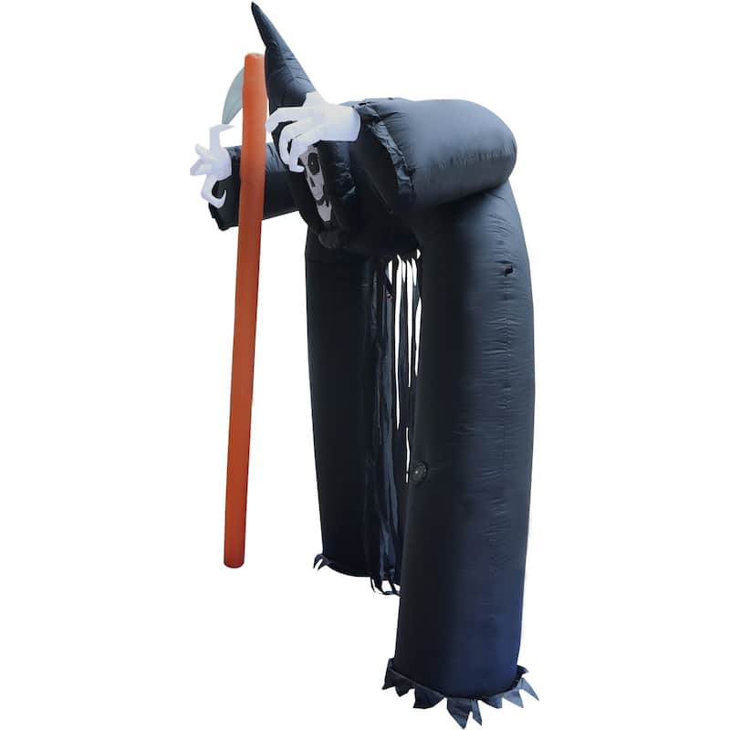 Haunted Hill Farm 10-Ft. Tall Pre-lit Musical Inflatable Grim Reaper Arch