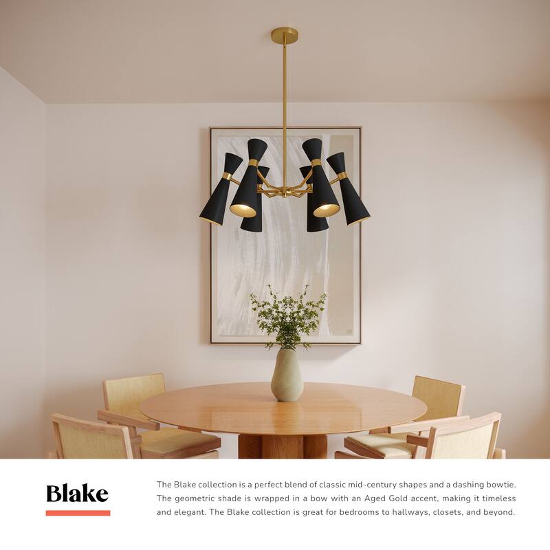 Alora Lighting CH574632 Blake 6 Light 32" Wide Chandelier