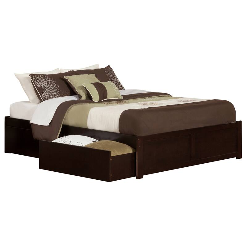Platform Bed with Drawers & Charger - Modern Storage Bed Frame - Underbed Storage Solutions