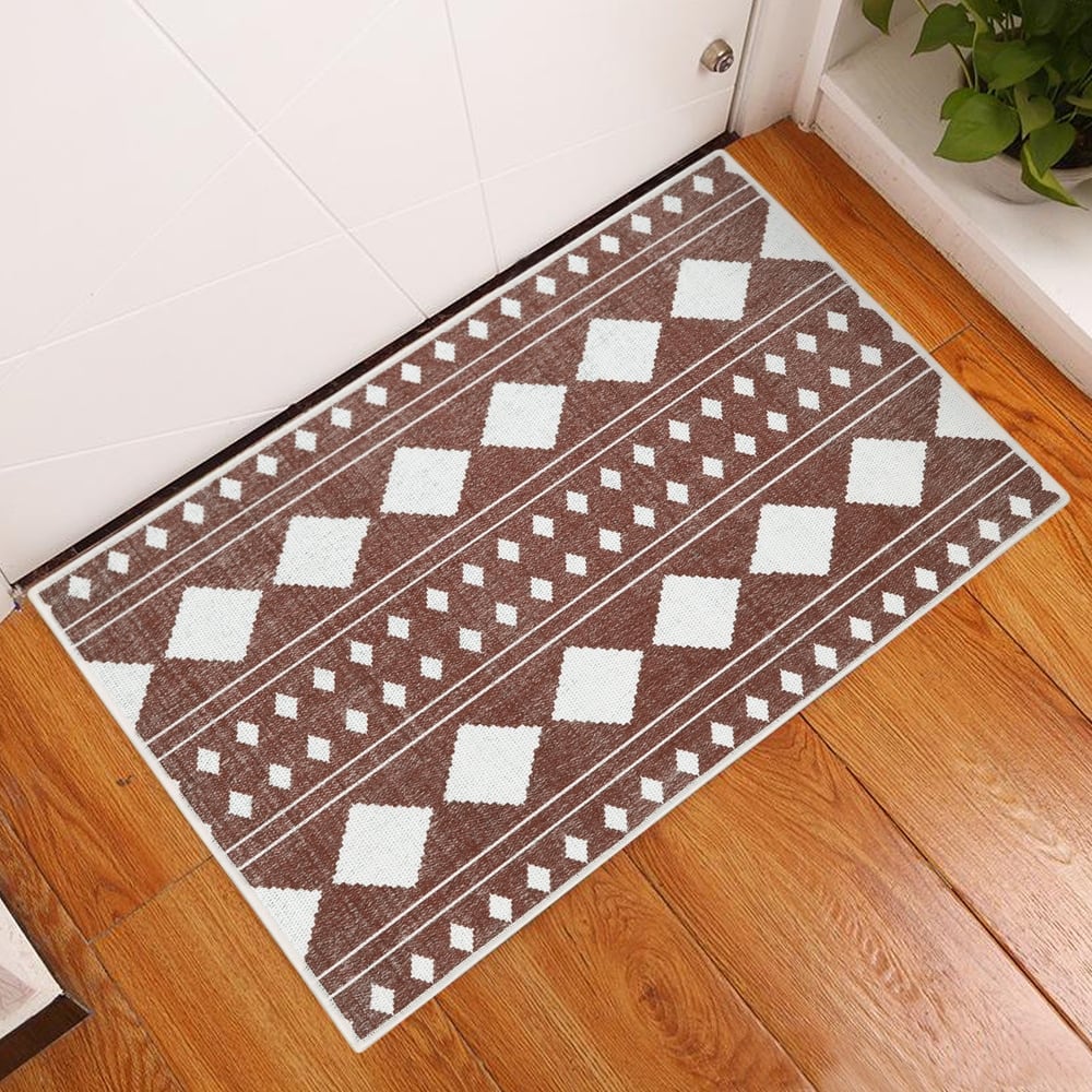 Sussexhome Heavy Duty Ultra Thin Non Slip Washable Cotton Indoor Rug - 2' x 3'