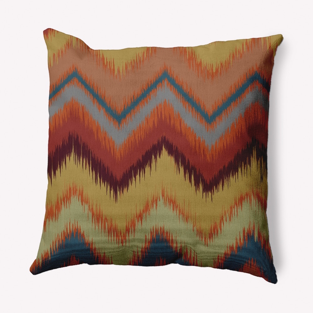 Ikat Chevron Indoor/Outdoor Throw Pillow