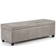 preview thumbnail 11 of 130, WYNDENHALL Franklin 48-in. Wide Contemporary Rectangular Storage Ottoman Distressed Grey Taupe