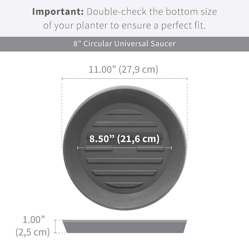 Universal Round Plant Saucer, Heavy Duty Planter Tray