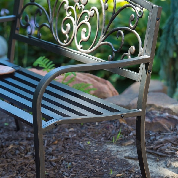 Small wrought hotsell iron garden bench