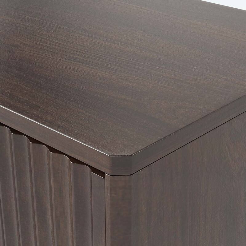 Tilt-Out Trash Can Cabinet with Wave-Textured Hideaway Drawer and Pull-Out Bin,Multipurpose Living Room