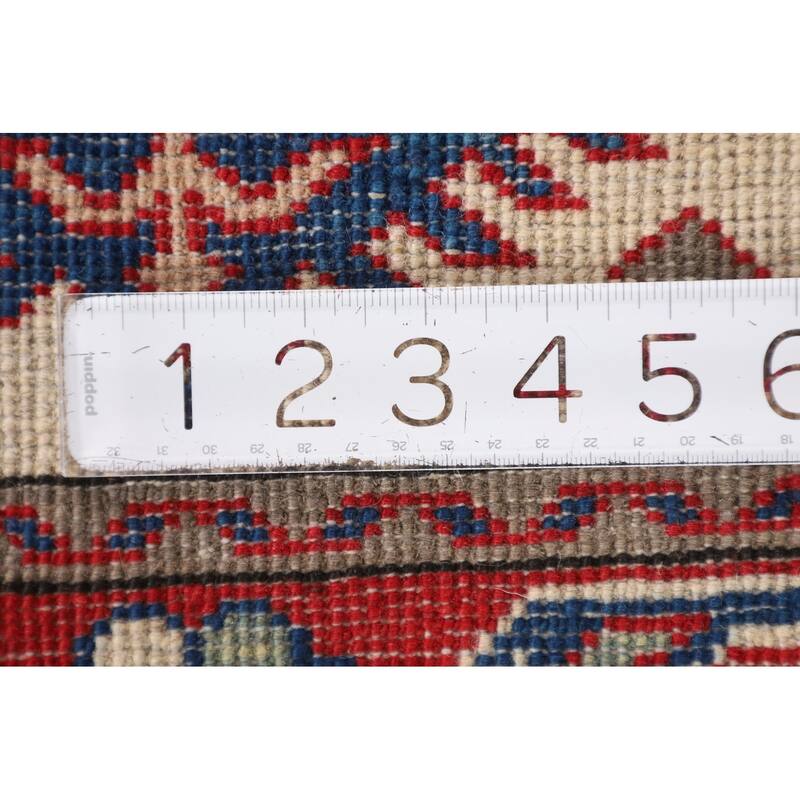 Ivory Kazak Accent Rug Hand-Knotted Wool Carpet - 2'9" x 4'0"