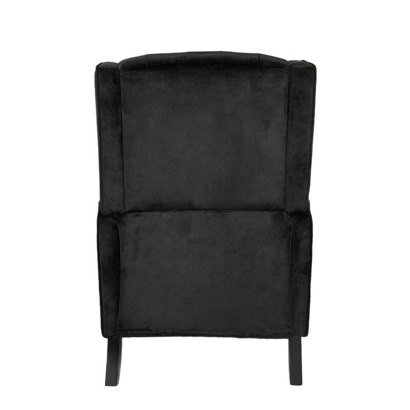 Modern Fabric Recliner with Wingback Design and Tufted Upholstery by Christopher Knight Home