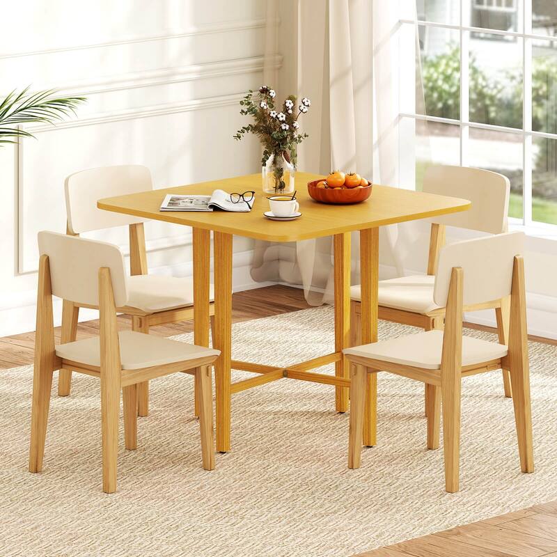 Costway Foldable Dining Table for 2-4 People Extendable Table with - See Details