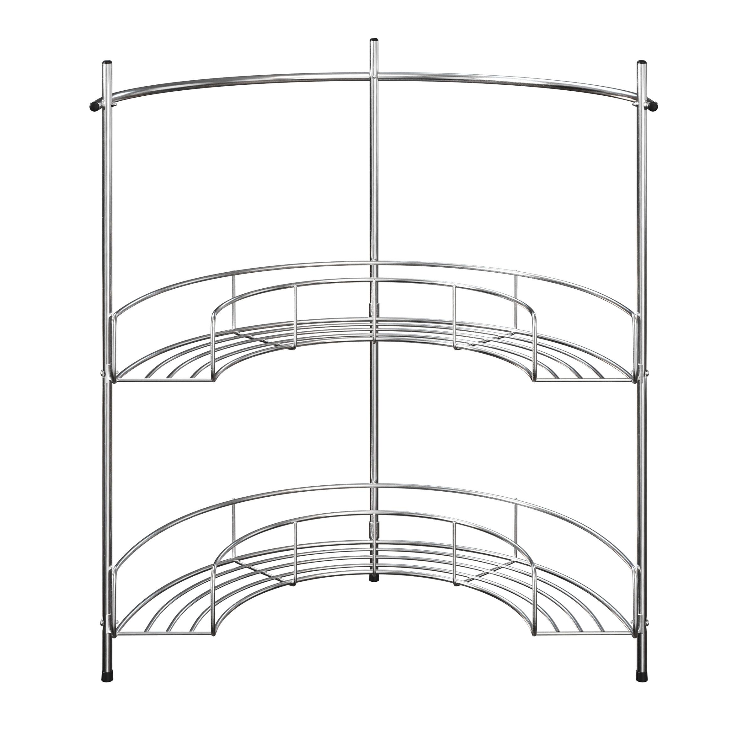 Pedestal Sink Organizer Compact Under the Sink Rack with 2 Storage