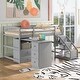 preview thumbnail 1 of 7, Twin Loft Bed with Multifunctional Movable Desk and Staircase - Flexible Design
