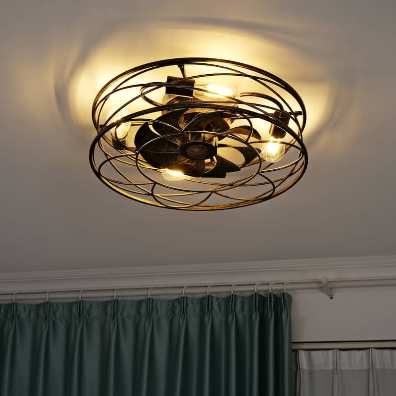 20" Farmhouse Reversible Caged Ceiling Fan - 20 Inches