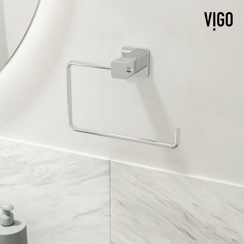 VIGO Meridian 4-Piece Bathroom Hardware Accessory Set with 24 in. Towel Bar, Toilet Paper Holder, Hand Towel Holder, Hook
